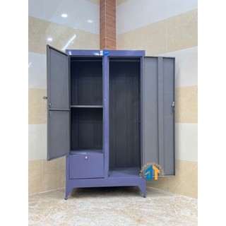 Tủ quần áo sắt 1m8 màu xám - T5