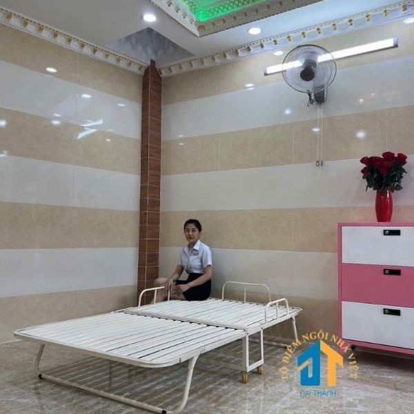 Giường sắt xếp di động khung sắt sơn tĩnh điện nhiều kích thước