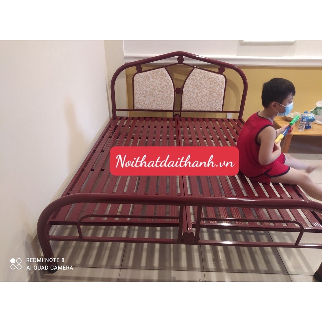 Giường sắt ngang 1m6 dài 2m – GS150