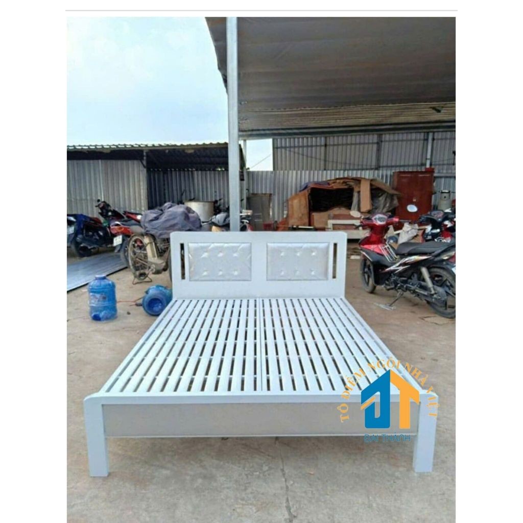 Giường sắt kiểu gỗ cao cấp 160×200 – DT02