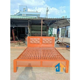 Giường sắt kiểu gỗ cao cấp 160×200 – DT02