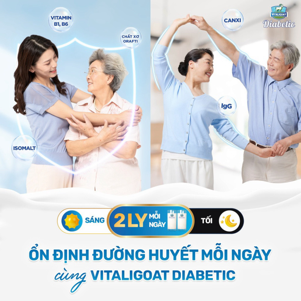 Sữa Dê Tiểu Đường Vitaligoat Diabetic (650G) Ngăn Ngừa Biến Chứng, Hỗ Trợ Kiểm Soát Đường Huyết