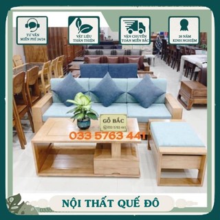 GIÁ GỐC - [Gía sale shock] Bộ ghế sofa hộp văng đơn 3 ngăn kéo gỗ sồi ghế dài 2.3m kèm bàn trà sofa và kèm đôn ngồi