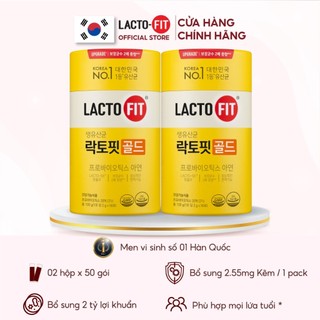  Combo 2 Hộp 50 Gói Men Vi Sinh LACTO-FIT GOLD Bổ Sung Lợi Khuẩn Cải Thiện Đường Ruột Khỏe Mạnh  50 gói x 2g  