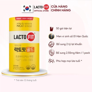  Hộp 50 Gói Men Vi Sinh LACTO-FIT GOLD Bổ Sung Lợi Khuẩn Cải Thiện Đường Ruột Khỏe Mạnh  50 gói x 2g  