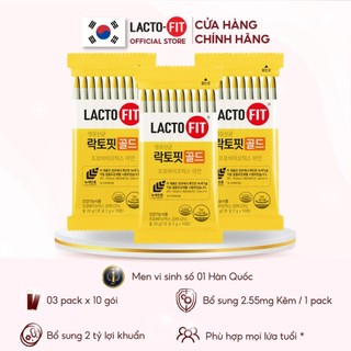  30 Gói Men Vi Sinh LACTO-FIT GOLD Bổ Sung Lợi Khuẩn Cải Thiện Đường Ruột Khỏe Mạnh  30 gói x 2g  