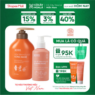  Sữa Tắm Gừng Nghệ, Dung dịch vệ sinh phụ nữ Gel X2 Nano nghệ hữu cơ Cỏ Cây Hoa Lá