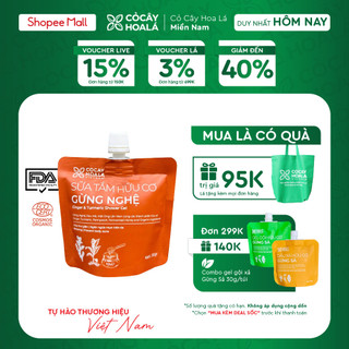 Sữa Tắm Mini Thảo Dược Hữu Cơ Cỏ Cây Hoa Lá Gừng Nghệ Giúp Trắng Da 30gr