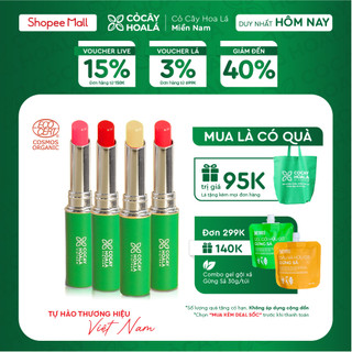 Son dưỡng hữu cơ hồng môi, mềm mịn, mọng nước, giảm thâm môi 3M Cỏ Cây Hoa Lá - 1.5g