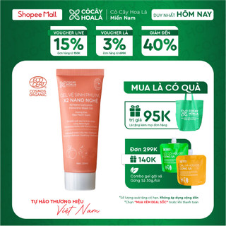  Dung Dịch Vệ Sinh Phụ Nữ Gel X2 Nano Nghệ Hương Đào 20ml - Cỏ Cây Hoa Lá Việt Nam