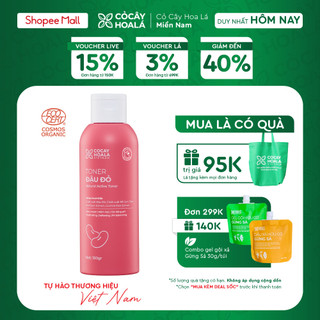 Nước Hoa Hồng Đậu Đỏ Việt Nam Cỏ Cây Hoa Lá, Cấp ẩm, Dưỡng sáng và Làm mềm da 150gr