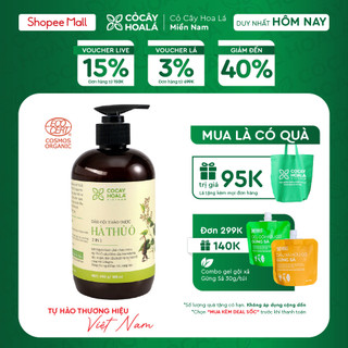 Dầu Gội Thảo Dược Hà Thủ Ô 2in1 Cỏ Cây Hoa Lá - Giúp Kích Mọc Tóc, Dưỡng Tóc Đen - Dung tích 300g