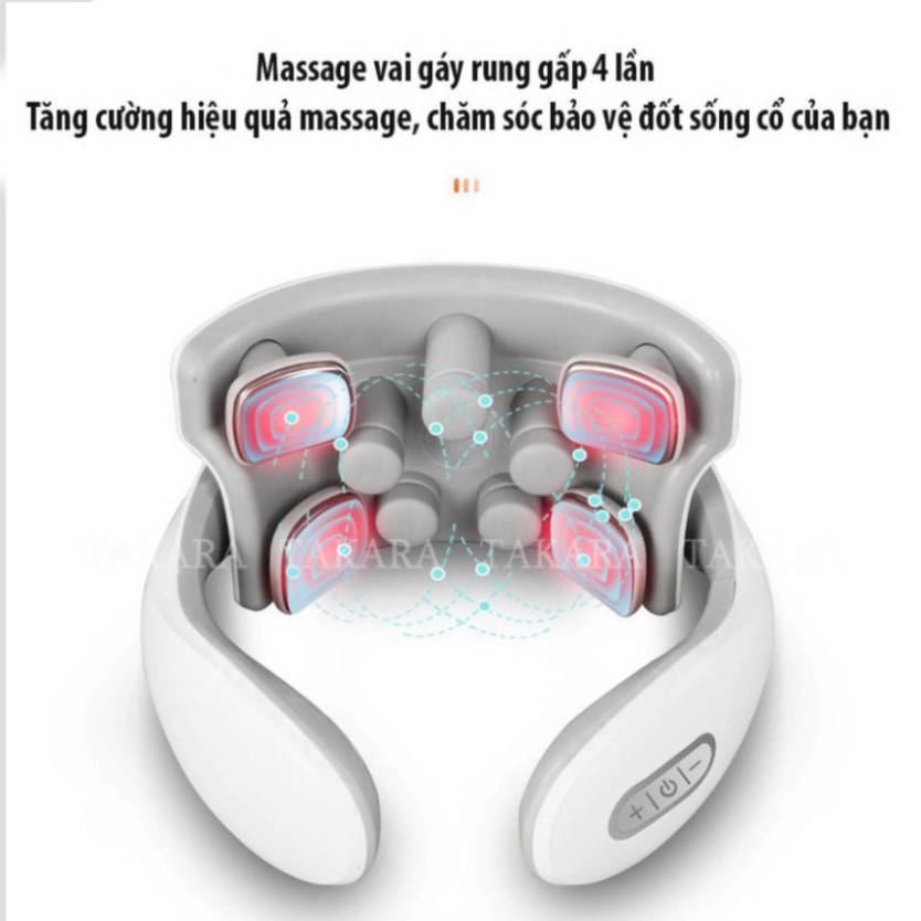 Máy Massage Cổ Vai Gáy Cao Cấp JT88 Nhỏ Gọn 5 Đầu Rung Tăng Hiệu Quả Massage Vùng Vai Gáy TVQ Store