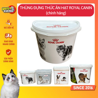Thùng đựng thức ăn hạt cho chó mèo Royal Canin - Thùng bảo quản kín thức ăn hạt (Chính hãng - Đủ size)
