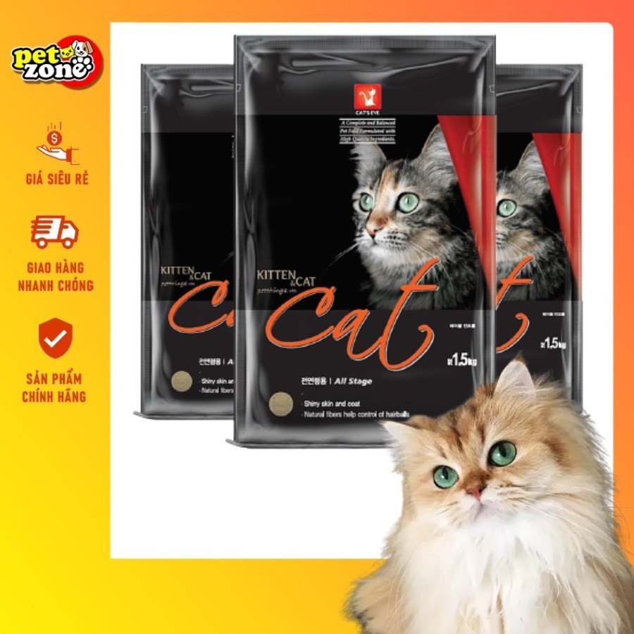 Thức ăn hạt dành cho mèo Cat's Eye 1kg & 1,5kg (Date xa)