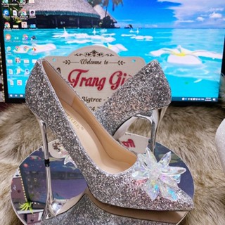  GIÀY CƯỚI SEQUINT ĐÍNH HOA ĐÁ THIẾT KẾ CAO CẤP GIÀY THIẾT KẾ MHH 