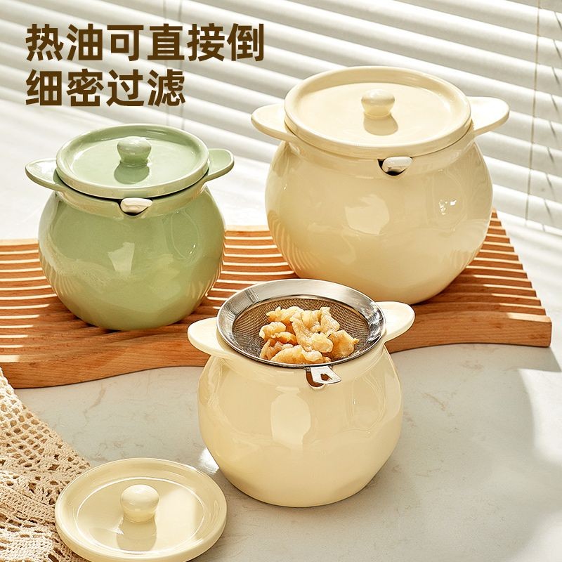 【48Giao Hàng Theo Giờ】Hũ Đựng Dầu Lợn Gốm Sứ Hũ Đựng Hạt Cay Hũ Chuyên Dùng Cho Hạt Tiêu Hũ Chứa Dầu