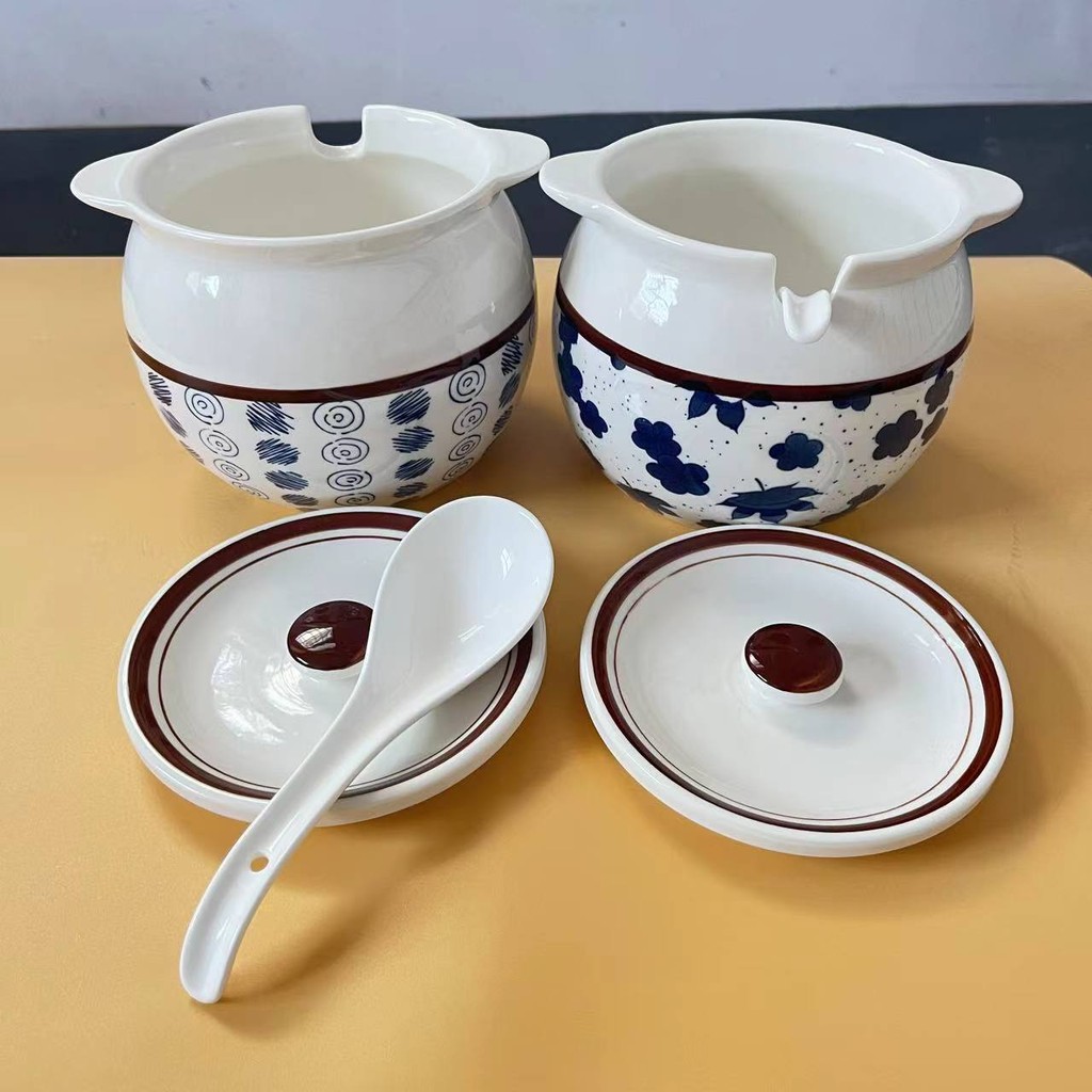 Hũ Đựng Dầu Lợn Có Nắp Sang Trọng Và Tinh Tế Cá Tính Hũ Đựng Hạt Tiêu Gốm Sứ Gia Dụng Có Thìa Hũ Đựn