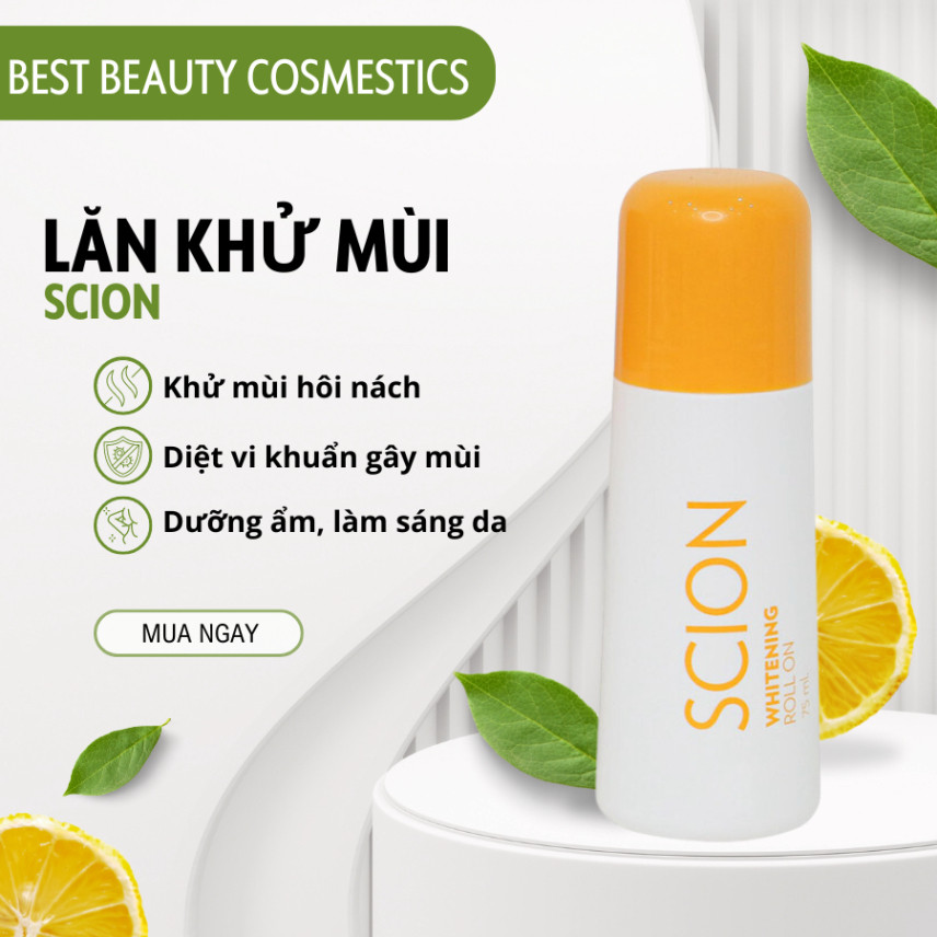 Lăn Khử Mùi Hôi Nách Scion , Chính Hãng, Ngăn Mùi Hôi Nách không Làm ố Quần Áo 75ml