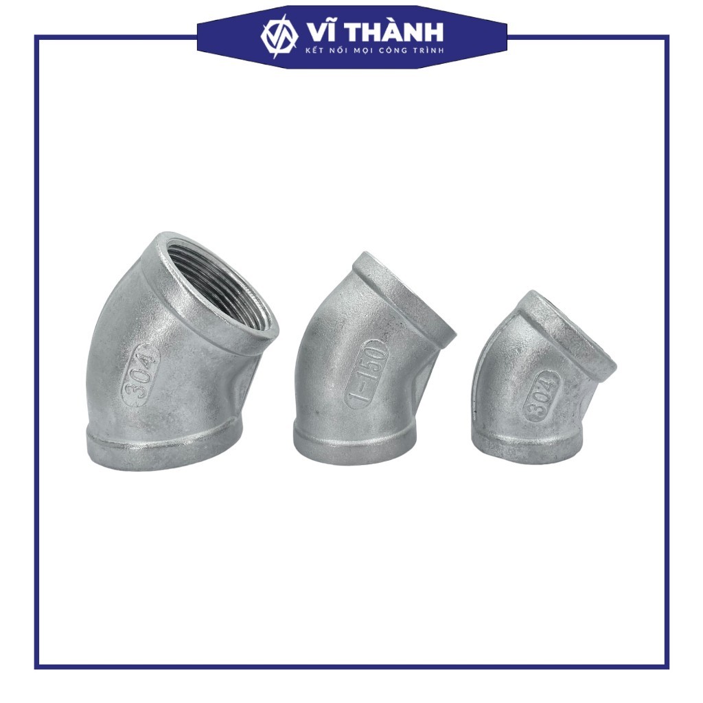 Chếch Hàn 45 Độ SCH10 INOX 304 DN65 - DN150