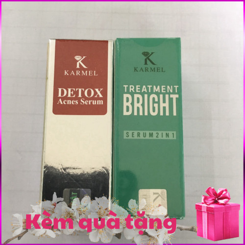 BỘ ĐÔI SERUM DETOX, TREATMEN BRIGHT KAMEL Mờ Thâm Nám, mụn Sáng Da Mỹ phẩm Comestic