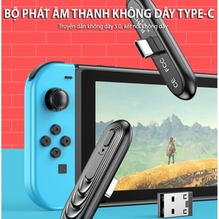 Thiết Bị Phát Tín Hiệu Bluetooth Không Dây Đầu Type-C USB Cho Nintendo Switch & Lite, PS4, PC, Điện Thoại