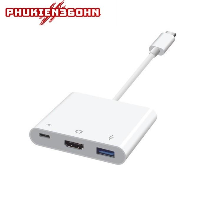 Cáp chuyển USB Type-C sang HDMI + USB 3.0 + Type C