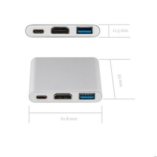 Cáp chuyển USB Type-C sang HDMI + USB 3.0 + Type C
