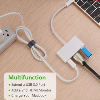 Cáp chuyển USB Type-C sang HDMI + USB 3.0 + Type C