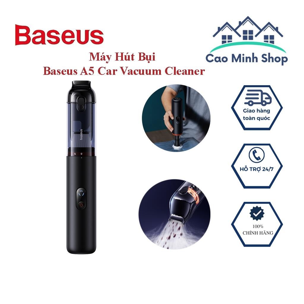 Máy hút bụi Baseus A5 lực hút 16Kpa, công suất 130w, pin 7500mah cao cấp, chính hãng - Cao Minh Shop