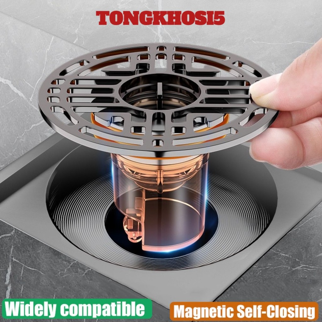 Nắp Nam Châm Đậy Cống Thoát Nước Sàn Nhà Tắm / toilet Chống Mùi Hôi Chống Mùi Hôi