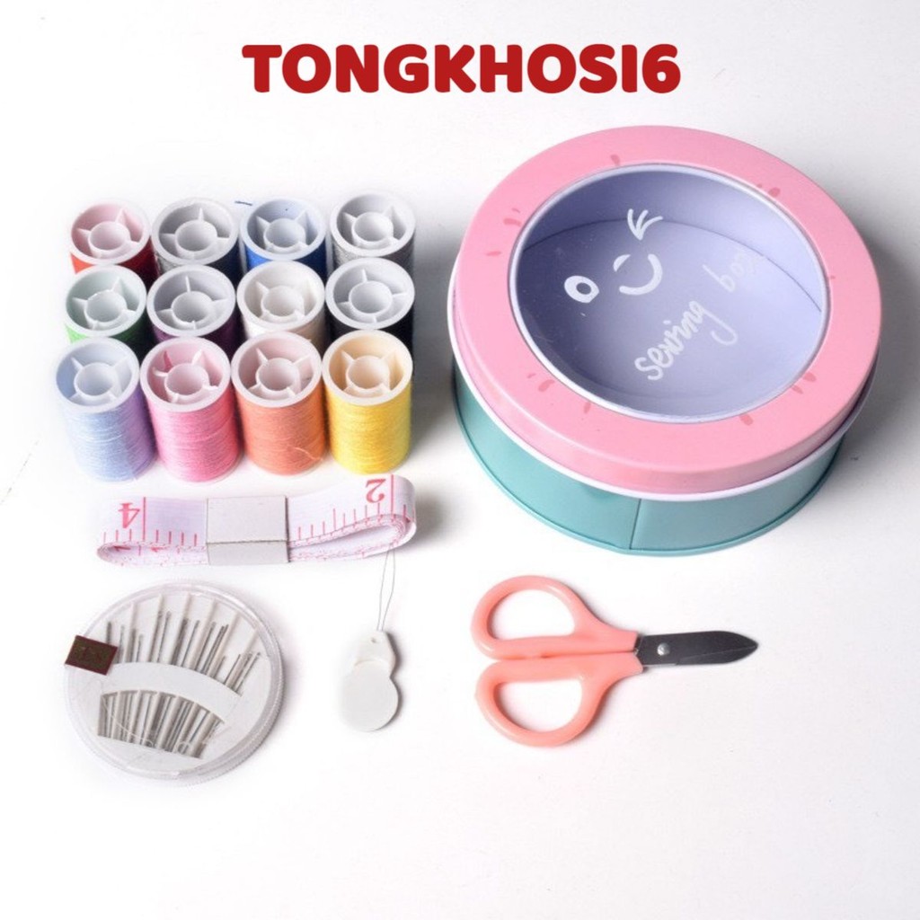 Hộp Kim Chỉ Đa Năng, Hộp Kim Chỉ May Vá, Hộp Kim Chỉ 3 Tầng Tiện Dụng, Nhỏ Gọn, Bộ Kim Chỉ May Vá
