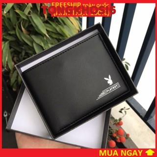 VÍ NAM KHÓA KÉO HÀNG HIỆU PLAYBOY DA ĐẸP THỜI TRANG CAO CẤP - Ví Da PU Xịn Nhiều Ngăn Gu Nam Tính Nhập Khẩu CHÍNH HÃNG
