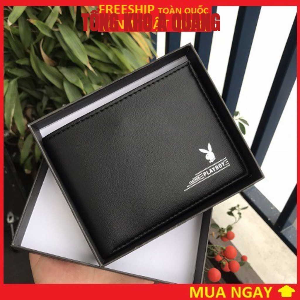 Ví Nam Khóa Kéo Hàng Hiệu PLAYBOY Da Đẹp Thời Trang Cao Cấp, Ví Da PU Xịn Nhiều Ngăn Gu Nam Tính Nhập Khẩu CHÍNH HÃNG