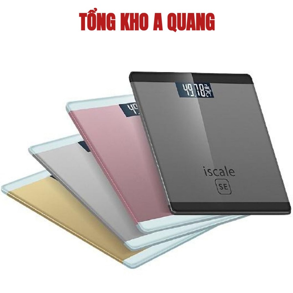 Cân Sức Khỏe Điện Tử Chính Hãng ISCALE SE 150kg Màn Hình LCD Rõ Nét Kính Cường Lực Cao Cấp Thiết Kế Gọn Nhẹ