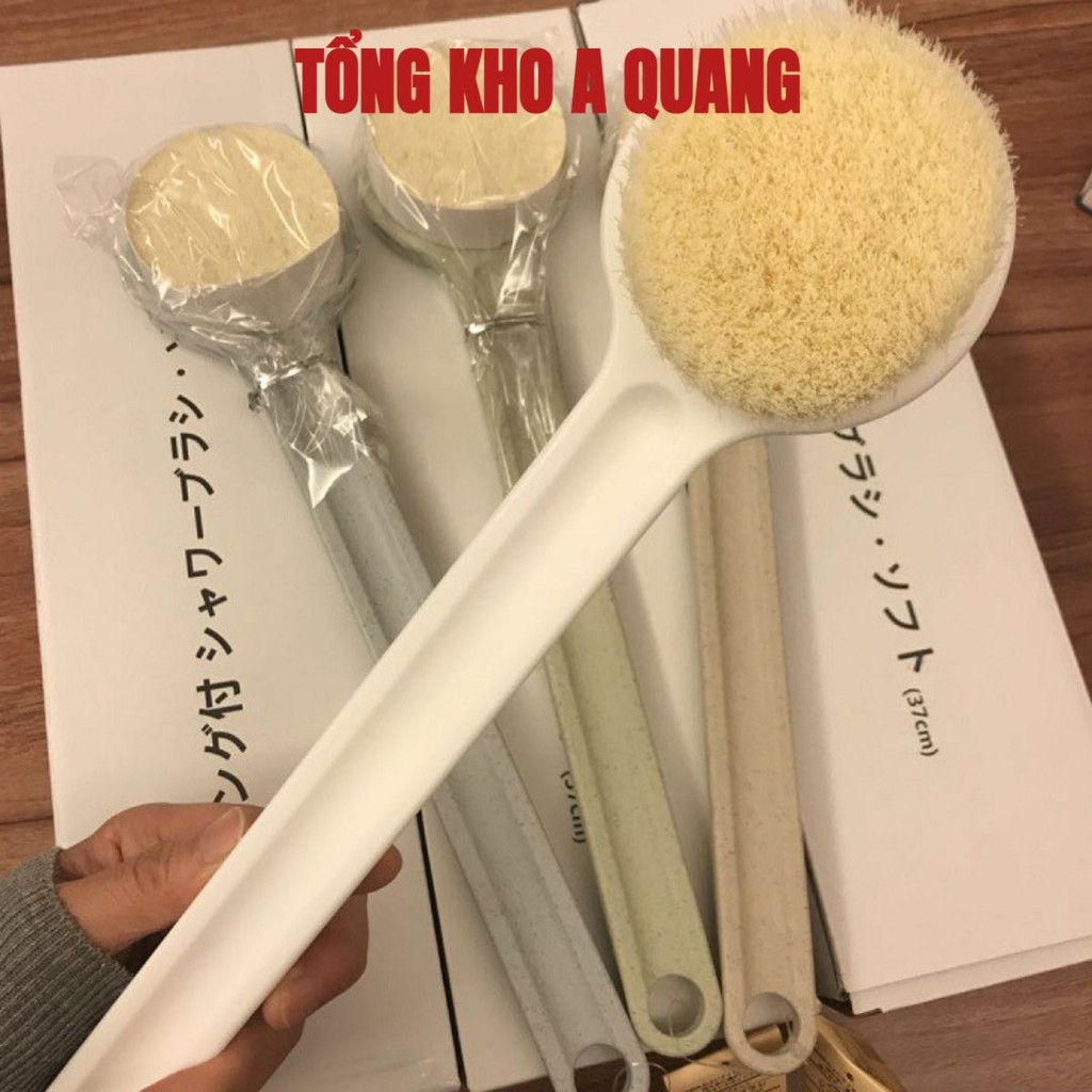 Cọ Lưng Siêu Mềm Xuất Nhật Hàng Xịn,  Bàn Chải Chà Lưng Muji Nhật Bản,  Cây Cọ Tắm Kì Lưng Massage Thư Giãn Dài 35Cm | BigBuy360 - bigbuy360.vn