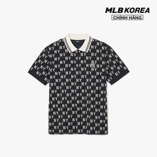 MLB - Áo polo unisex tay ngắn Classic Monogram Plate Pattern Kara 3APQM0443-50BKS