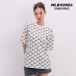 MLB - Áo thun unisex cổ tròn tay ngắn Classic Monogram Plate Pattern 3ATSM0843-50CRS