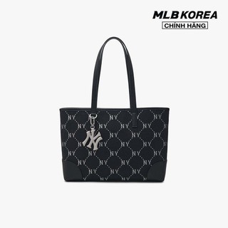 MLB - Túi tote unisex phom chữ nhật Diamond Monogram Jacquard 3AORL014N-50BKS