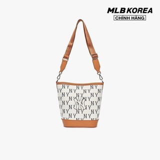 MLB - Túi đeo chéo unisex Big Classic Monogram Jacquard Bucket 3ABML023N-50CRS