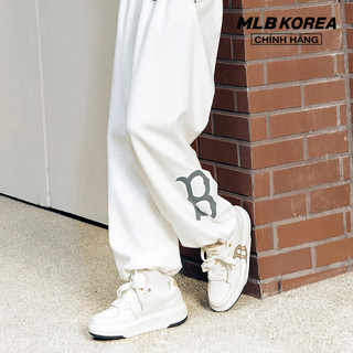 MLB - Quần dài unisex ống rộng lưng thun Basic Big Logo 3APTB0741-43CRS