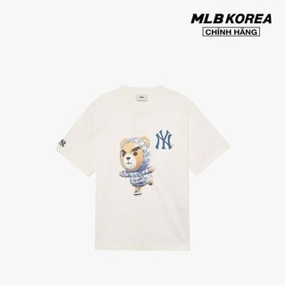 MLB - Áo thun unisex tay ngắn in hình dễ thương 3ATSE0434-50CRS