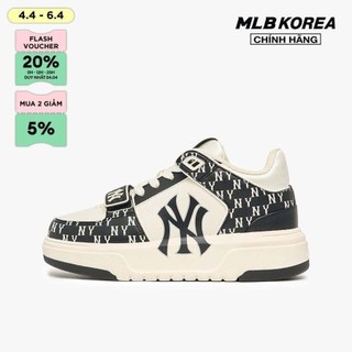 MLB - Giày sneakers unisex cổ thấp Chunky Liner Mid Classic Monogram 3ASXLM13N-50BKS