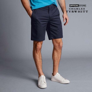 CHARLES TYRWHITT - Quần short nam ống đứng Cotton TRH0042-NAV
