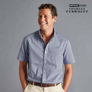 CHARLES TYRWHITT - Áo sơ mi nam tay ngắn Mini Gingham CSN0354-FRE