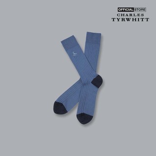CHARLES TYRWHITT - Vớ cổ cao nam thời trang Cotton Rib ACK0347-IDG