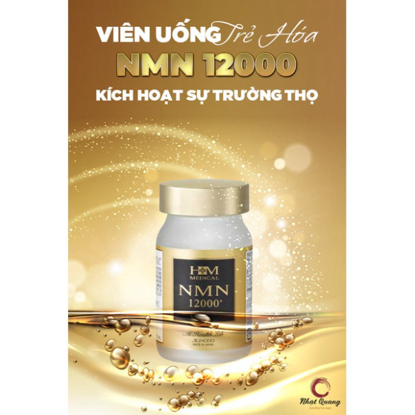 [CHÍNH HÃNG] Viên uống giúp trẻ hóa NMN 12000 Aishodo 60 viên Nhật Bản