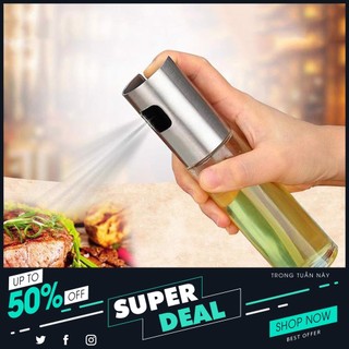Bình xịt dầu ăn 100ml w1865 thuỷ tinh