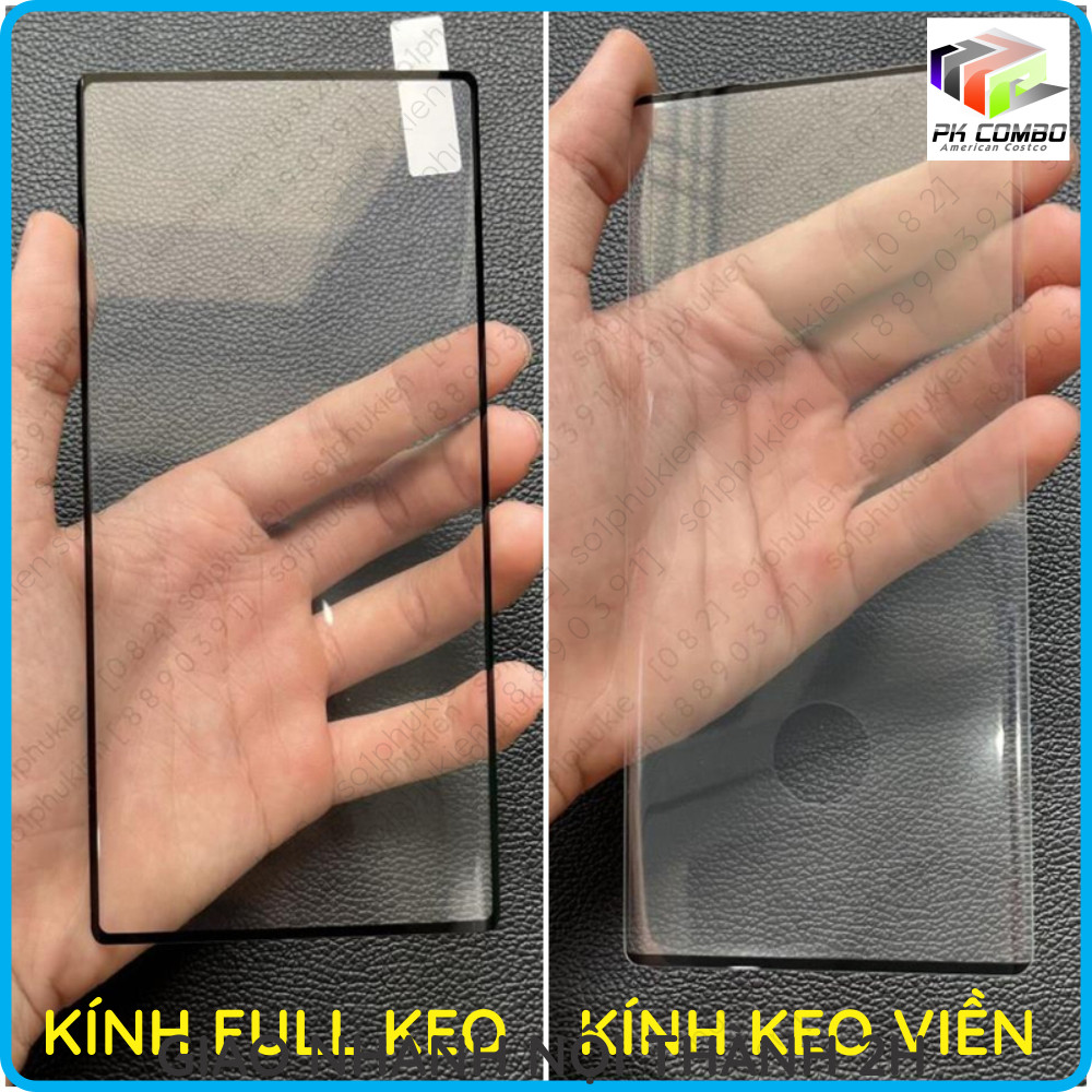 Kính cường lực Samsung Note 10 / Note 10+ (plus) full màn, full keo, keo viền