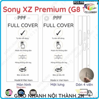Dán PPF Sony XZ Premium (G8 142) loại trong, nhám dành cho màn hình, mặt lưng, full lưng viền siêu bảo vệ